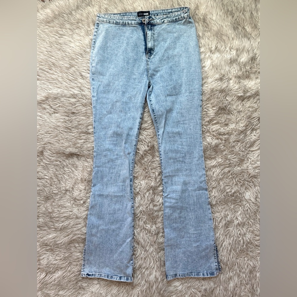 Fashion Nova Light Blue Flare Jeans